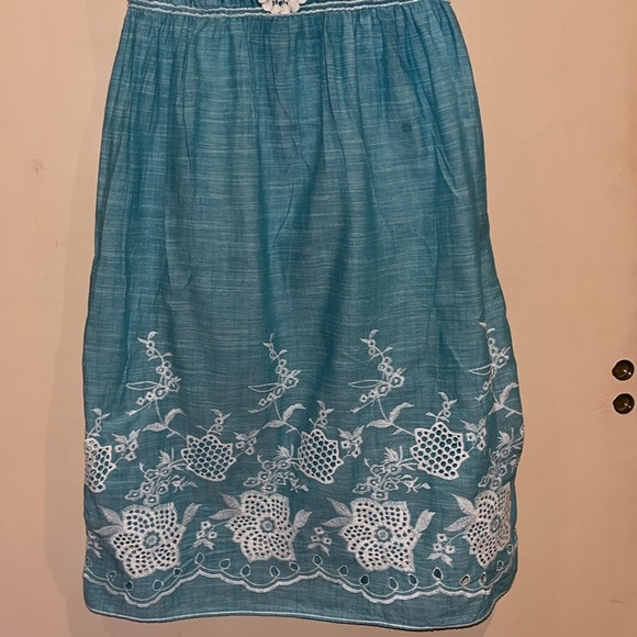 Max Edition summery dress teal color size medium 100% cotton outer, lined - Picture 3 of 6